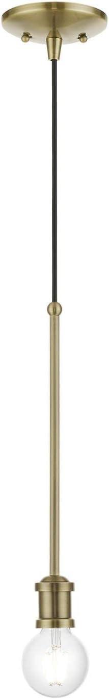 Livex Lighting Lansdale 1 - Light Pendant in Antique Brass