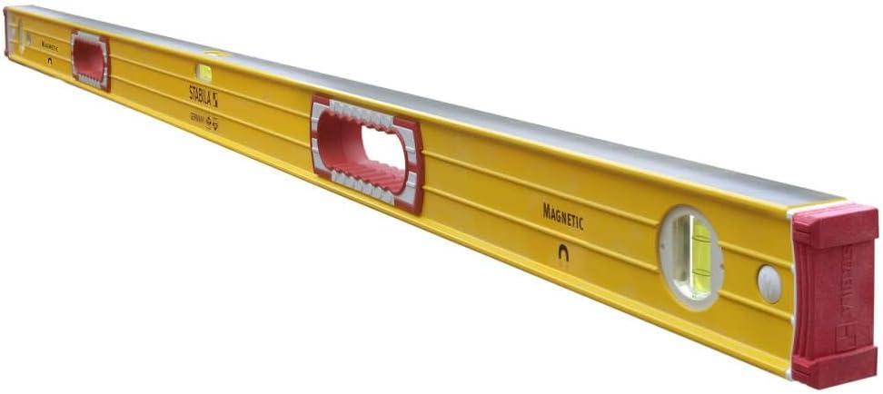 Stabila 72-Inch Yellow Magnetic Level with Steel Indicators