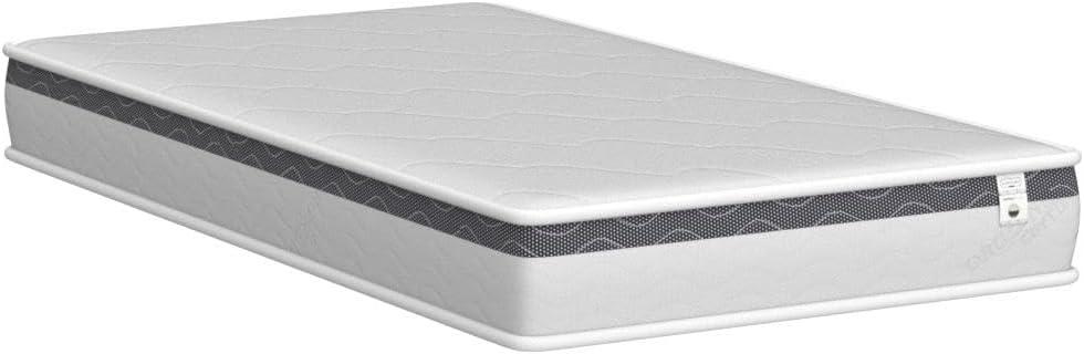 Twin Size Mattress - 10 Inch Cool Memory Foam & Pocket Spring Hybrid Mattress - Euro Top - Medium Firm - Oliver & Smith