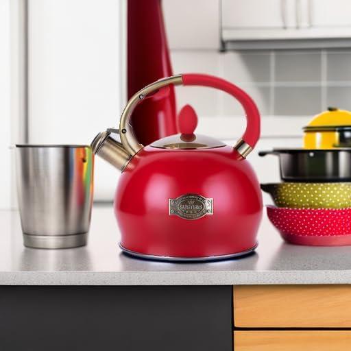 LUXESIT LUXESIT 2.64 Quarts Stainless Steel Whistling Stovetop Tea Kettle