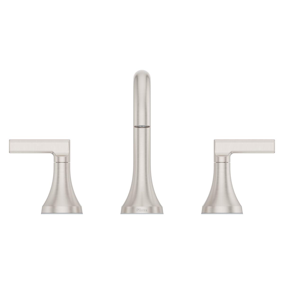 Vedra 8 in. Widespread Double Handle High Arc Bathroom Faucet with Drain Kit Included in Matte Black