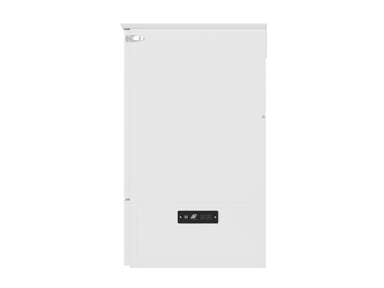 Hamilton Murphy Bed Chest Queen White with Charging Station