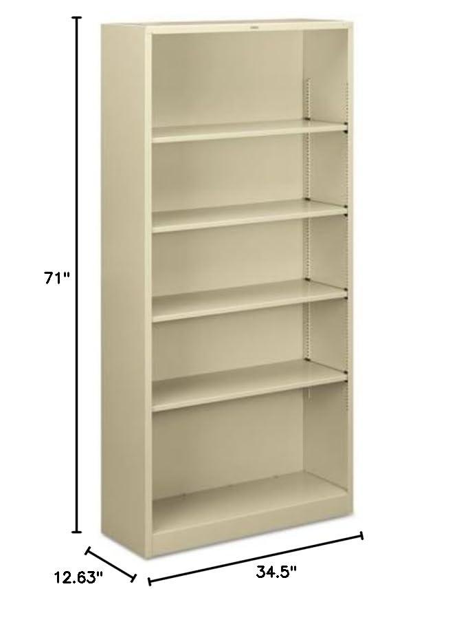 71" H x 34.5" W Steel Standard Bookcase