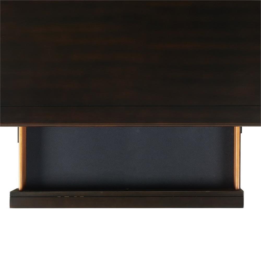 Brooks 3 Drawer Nightstand with USB Ports Black - Picket House Furnishings: Bedroom Storage, Felt-Lined Drawer
