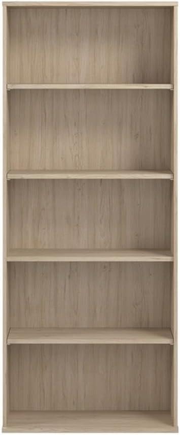 Hustle Tall 5 Shelf Bookcase in Natural Elm - Engineered Wood