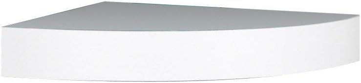 InPlace 11.8" x 11,8" Floating Corner Shelf Wall Mounted White: Modern Style, Wood Composite, Includes Mounting Hardware