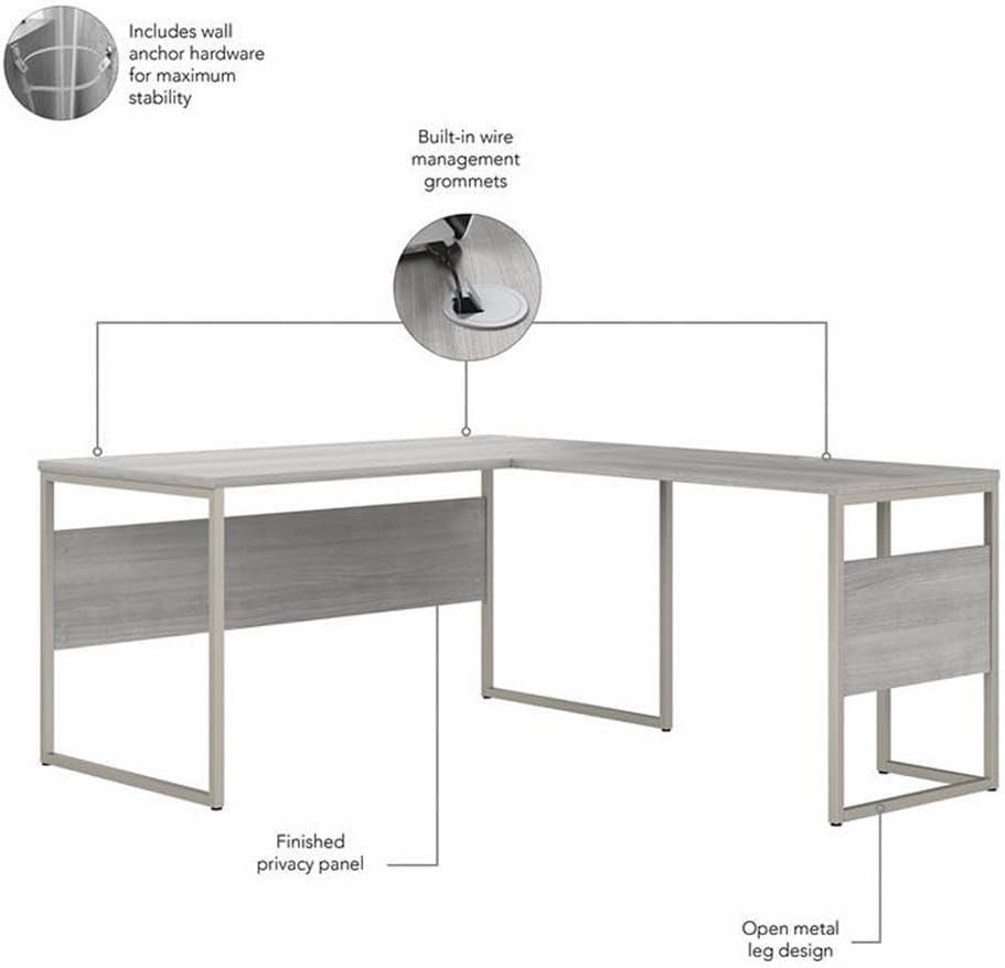 Hybrid L-Shaped Computer Desk Office Set
