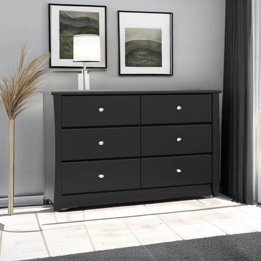 Crescent 6 Drawer Double Dresser