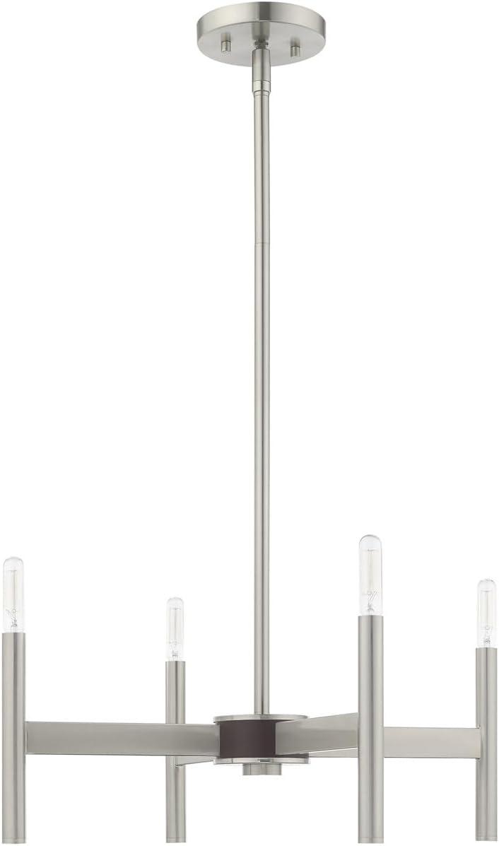 Livex Lighting Copenhagen 4 - Light Chandelier in  Brushed Nickel