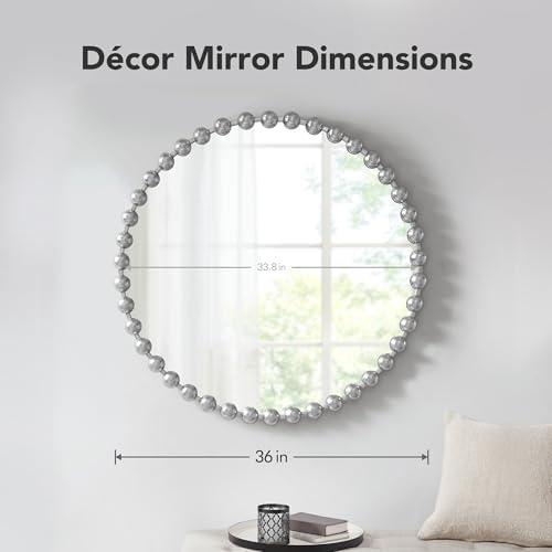 Marlowe Beaded Round Metal Wall Mirror