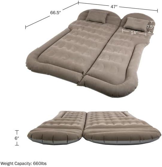 Inflatable Mattress Car Air Mattress for SUV or Tent with Pump, and Pillows