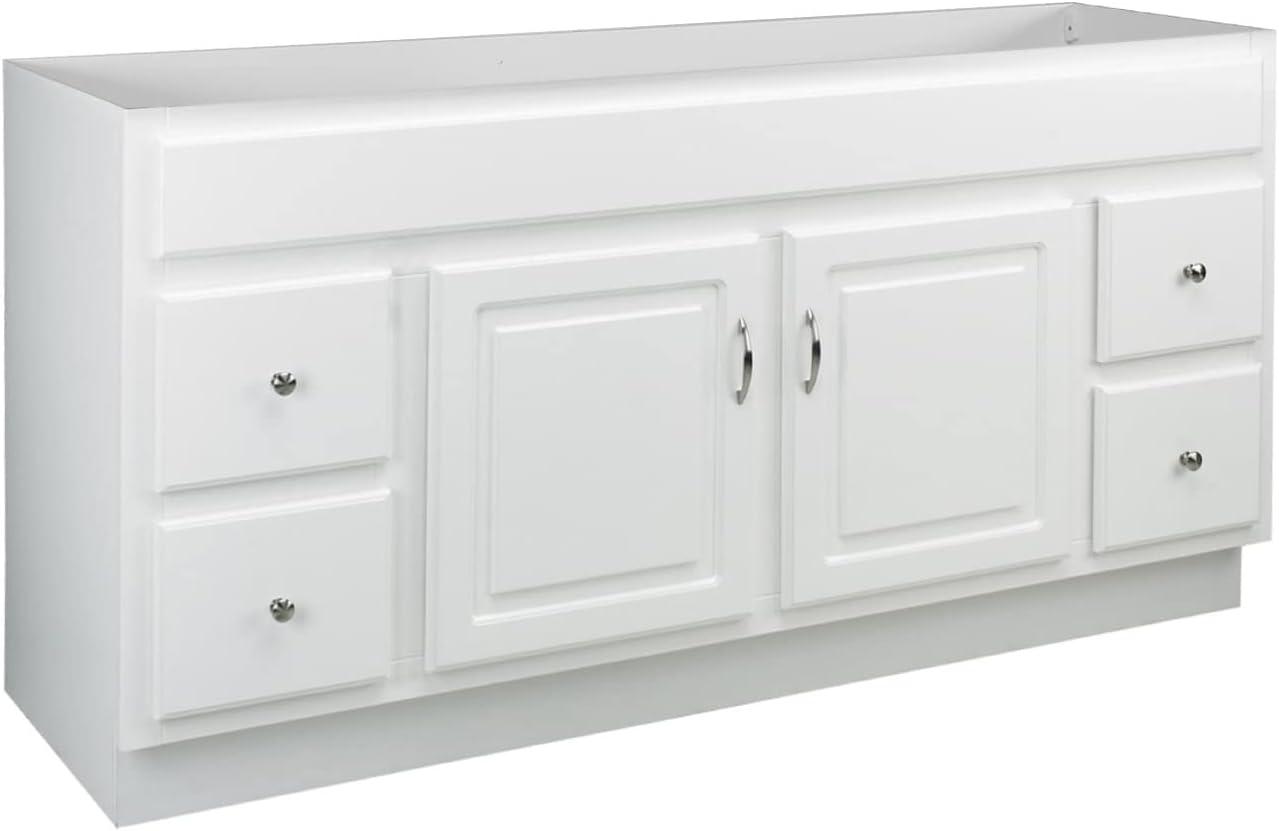 Design House Concord 60-Inch Bathroom Vanity Without Top in White