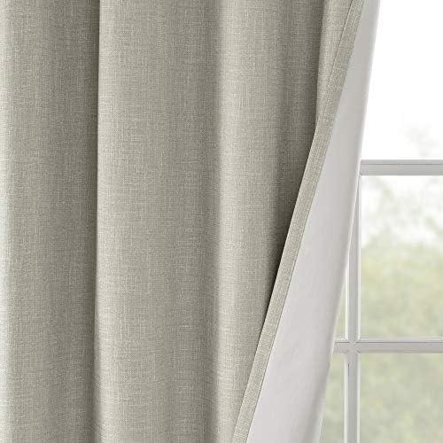 Madison Park Maya Printed Heathered Blackout Grommet Top Single Curtain Panel