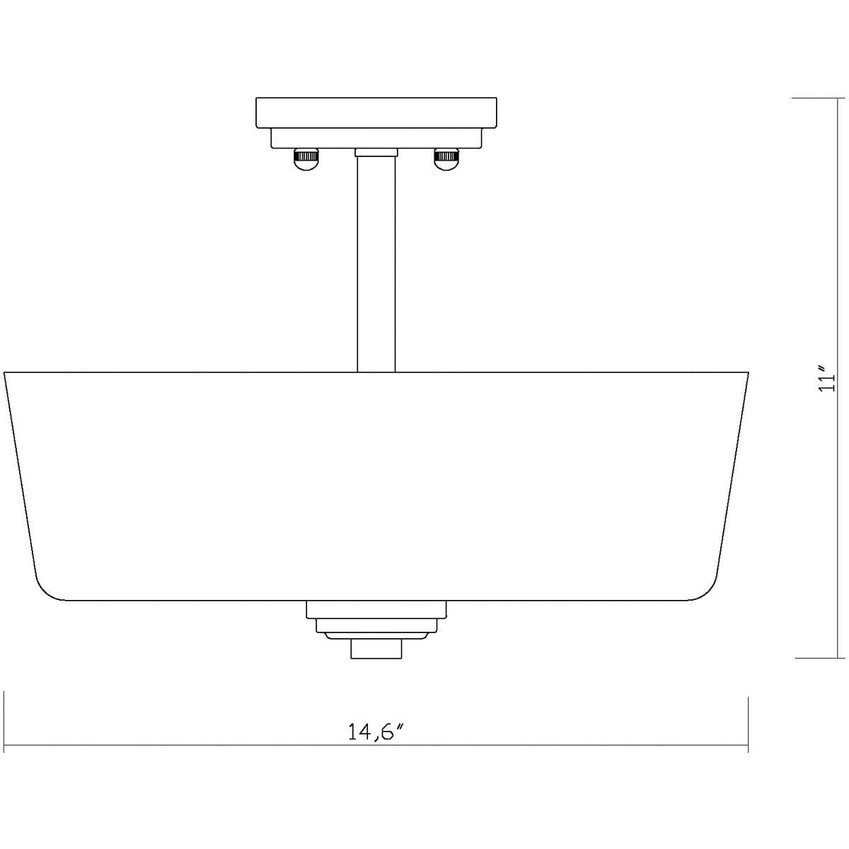 Z-Lite Arlington 3 - Light Semi-Flush Mount in  Bronze