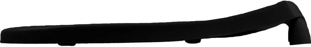 Bemis 047 1655SSCT 000 Toilet Seat Open Front Less Cover with Self Sustaining Check Hinge, Black, Elongated with Slow Close