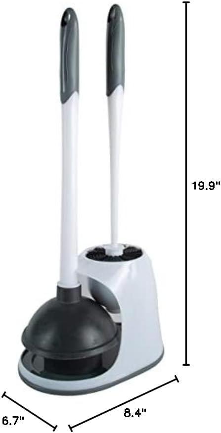 Bath Bliss 2-in-1 Bowl Brush & Plunger White