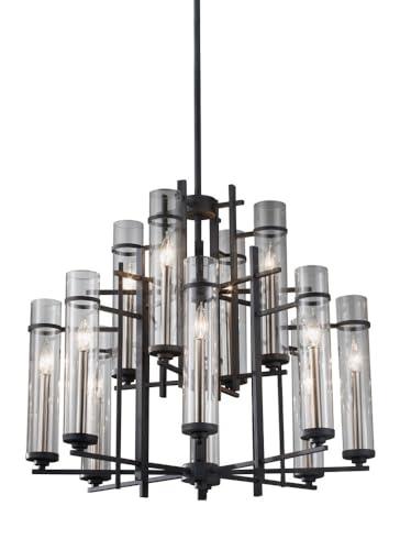 Generation Lighting Ethan 30" Forged Iron 2-Tier 12-Light Chandelier