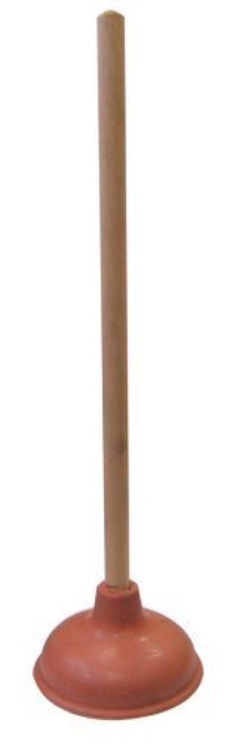 PWWDADA Supply Guru Heavy Duty Force Cup Rubber Toilet Plunger with a Long Wooden Handle to Fix Clogged Toilets and Drains (18", 1) (Original Version)