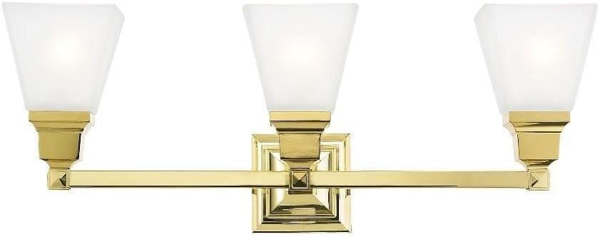 Livex Lighting Mission 3 - Light Vanity in  Polished Brass