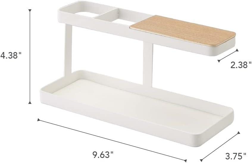 Yamazaki Home Countertop Spice Caddy, Storage And Organizer Rack, Steel, Anti-Slip Rubber Feet