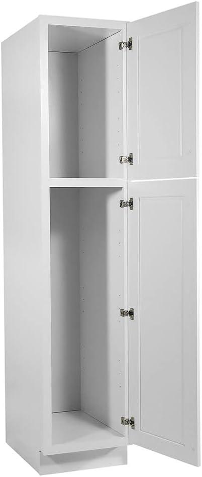 Design House 613588 Brookings Fully Assembled Shaker Style Pantry Kitchen Cabinet 18x84x24, White