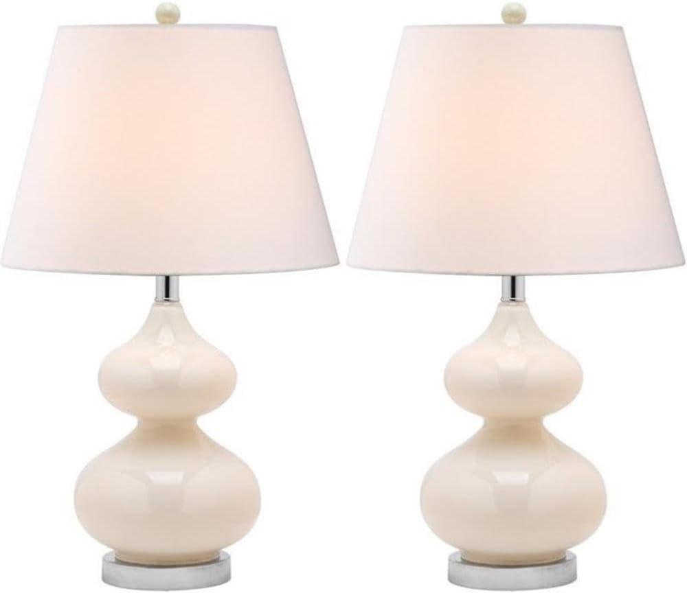 Eva Double Gourd Table Lamp (Set of 2) - 24 Inch Height - LIT4086 - Light Grey - Safavieh