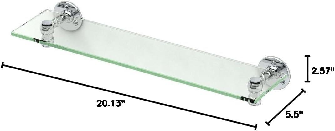 Gatco 4416 Cafe Vanity Glass Shelf, Chrome
