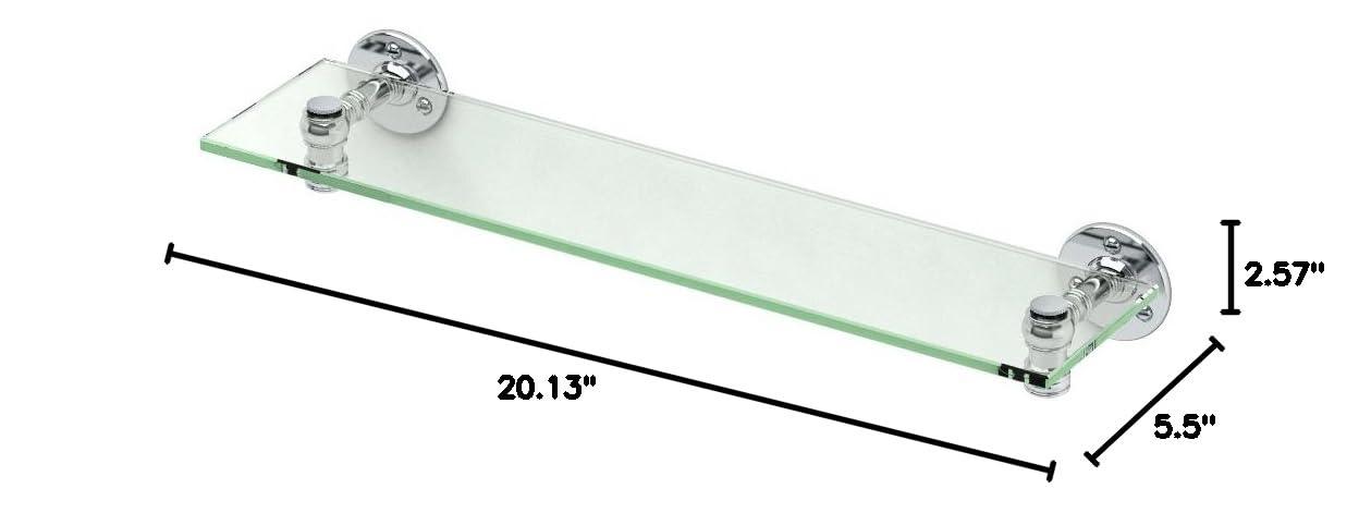Gatco 4416 Cafe Vanity Glass Shelf, Chrome