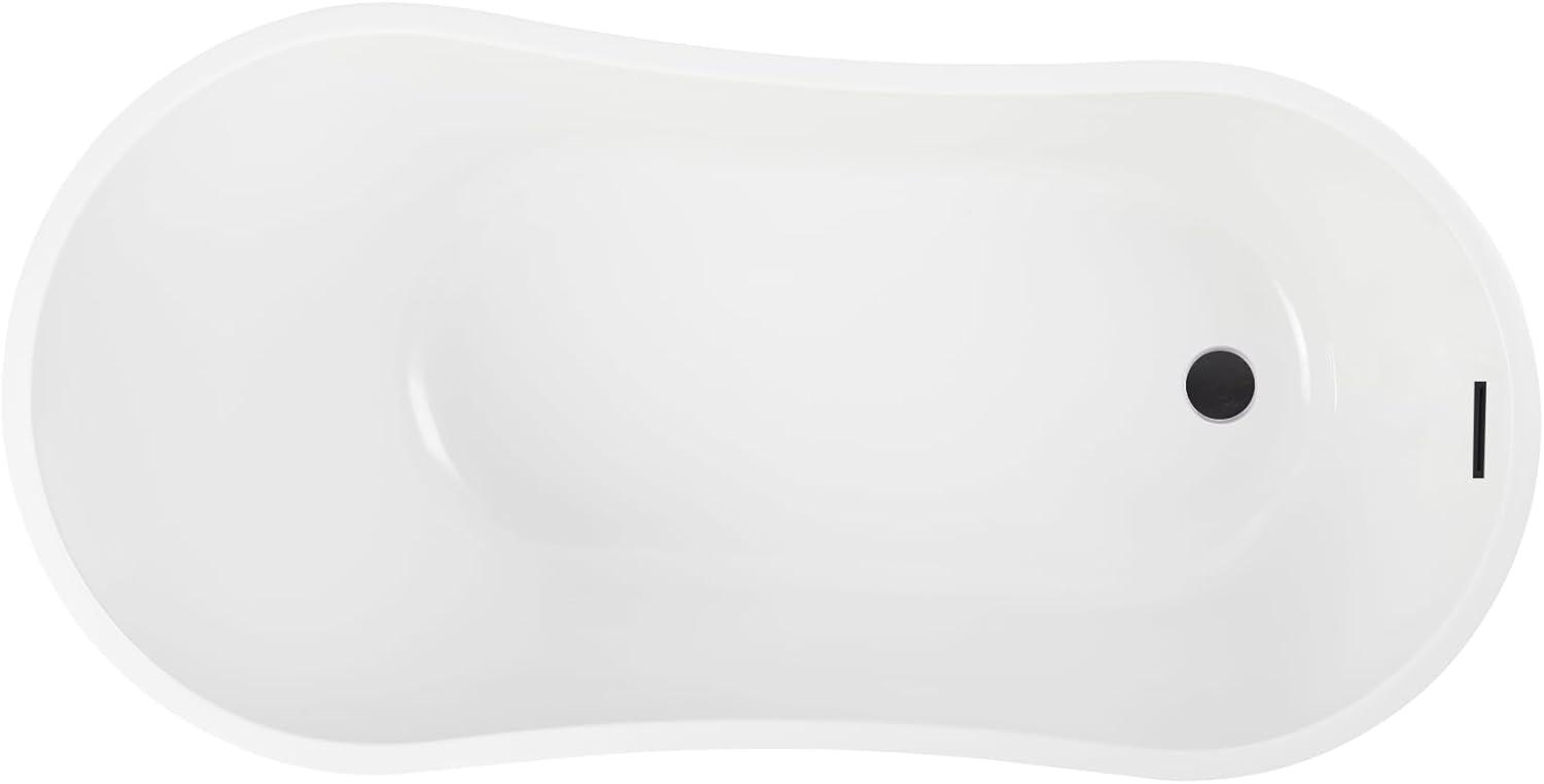 Maya 55" x 28" Freestanding Soaking Acrylic Bathtub