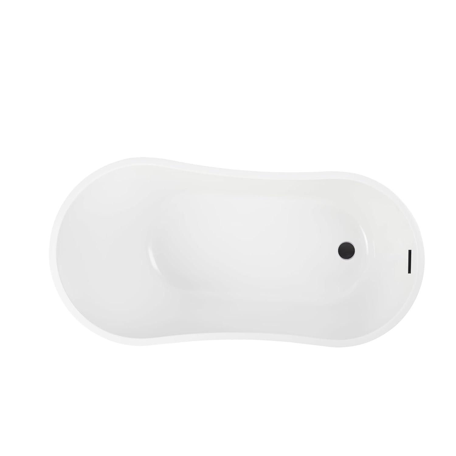Maya 55" x 28" Freestanding Soaking Acrylic Bathtub