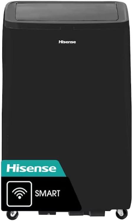 HiSense Hisense 10,000 BTU Smart Portable Inverter Air Conditioner with Quiet, High Efficiency Operation and Wi-fi Controls, AC Unit for Apartment, Living Room, Medium Rooms up to 450 Square Feet in Black