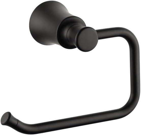 Joleena Matte Black Sleek Wall Mount Toilet Paper Holder