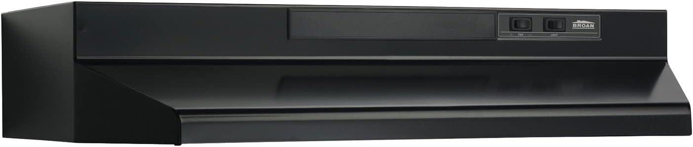 Broan Black 30-Inch Convertible Under Cabinet Range Hood