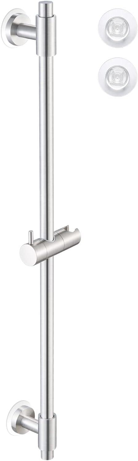 KES Shower Slide Bar 30-Inch Adjustable Shower Head Holder Drill-Free Mounted Brushed Finish