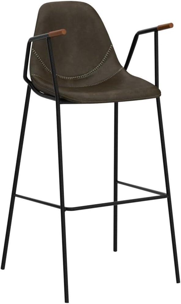 Chaliah Upholstered 30'' Counter Stool with Metal Frame