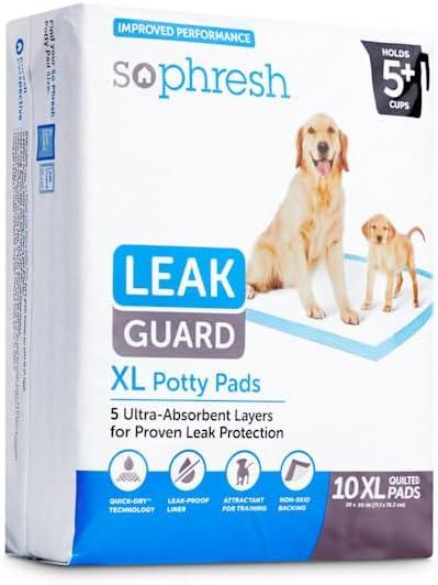 So Phresh X-Large Leak Guard Quilted Potty Pads, Count of 10