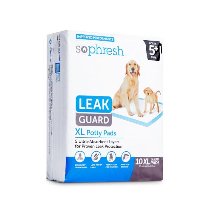 So Phresh X-Large Leak Guard Quilted Potty Pads, Count of 10
