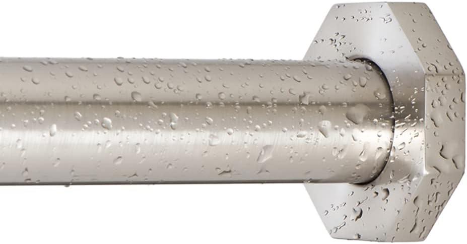 Ivilon Tension Curtain Rod - Spring Tension Rod for Small Windows or Shower, 16 to 24 Inch. Black