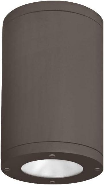 Modern Tube Architectural 5" Bronze Aluminum LED Flush Mount