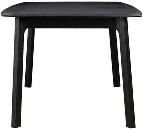 Holland Extendable Rectangle 98" Dining Table in Black Brushed Oak