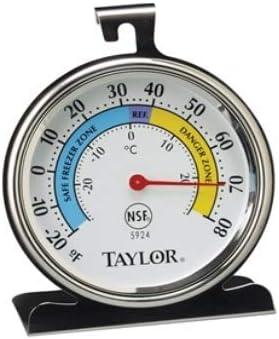 Taylor Instant Read Analog Freezer/Refrigerator Thermometer