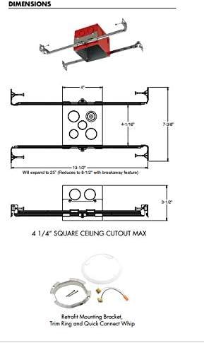 Steel 4-Inch IC Junction Box for New Construction