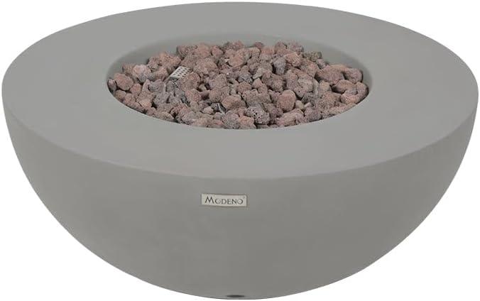 Modeno 34-Inch Gray Concrete Gas Fire Pit Table