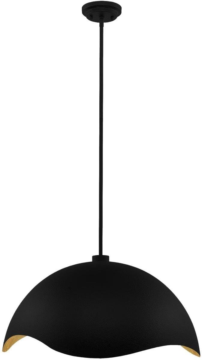 George Kovacs by Minka George Kovacs Eclos 23" Wide 1 Light Pendant In Sand Coal W/Gold Leaf Finish