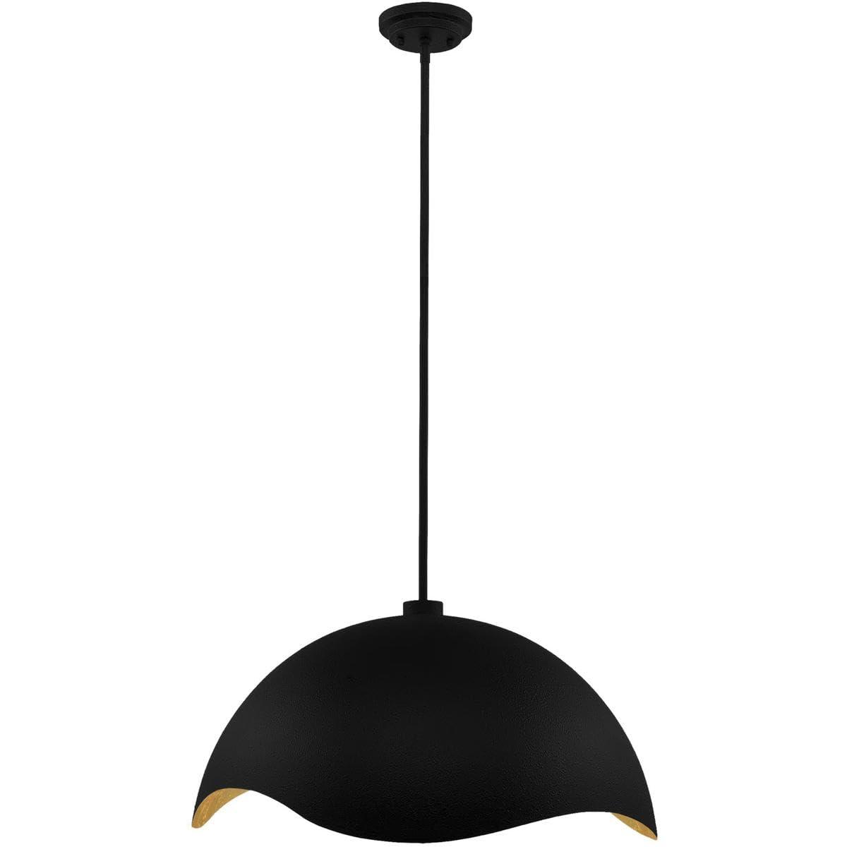 George Kovacs by Minka George Kovacs Eclos 23" Wide 1 Light Pendant In Sand Coal W/Gold Leaf Finish