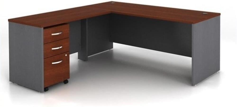 Bush Business Furniture Series C 3-Piece L-Shape Computer Desk in Hansen Cherry