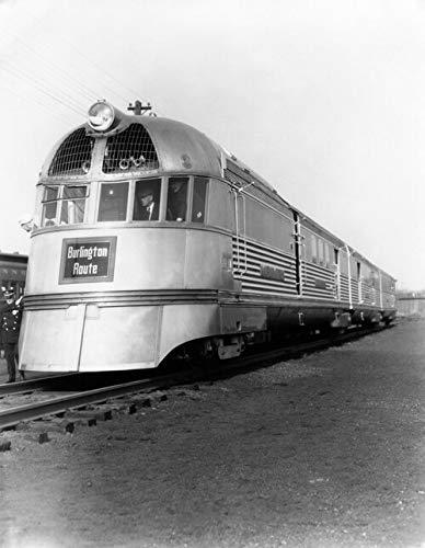 1930s Zephyr Train Engine Burlington Route Vintage Poster Print