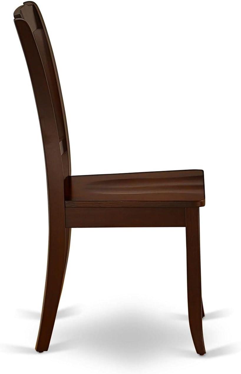 Danbury 38" Mahogany and Black Slatted Wood Dining Chairs - Set of 2