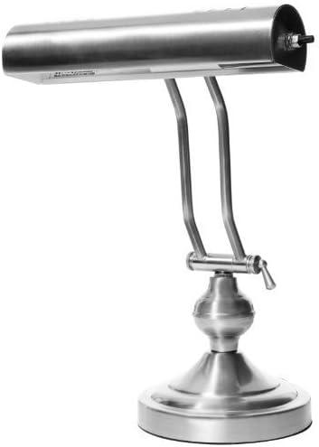 Adjustable Satin Nickel Metal Desk Lamp with 12" Height