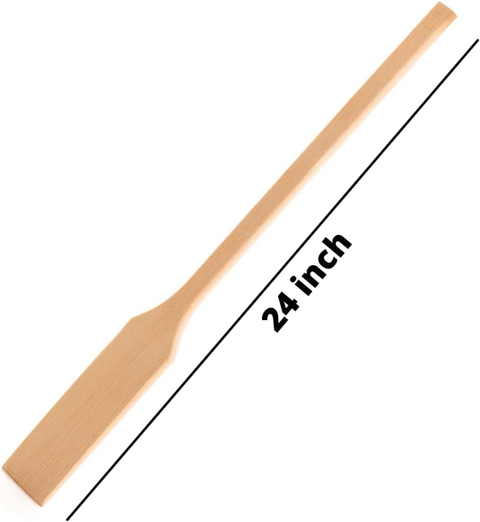 Extra Long Beech Wood Cooking Paddle for Large Pots